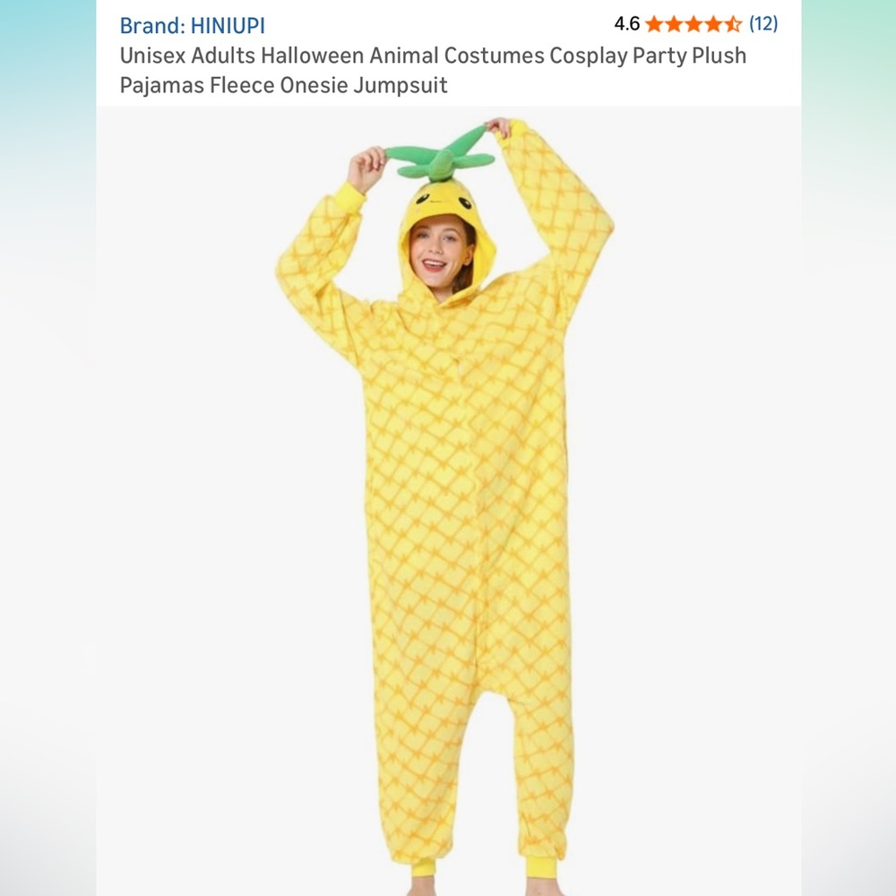 Yellow Pineapple Onesie Jumpsuit - Picture 1 of 5